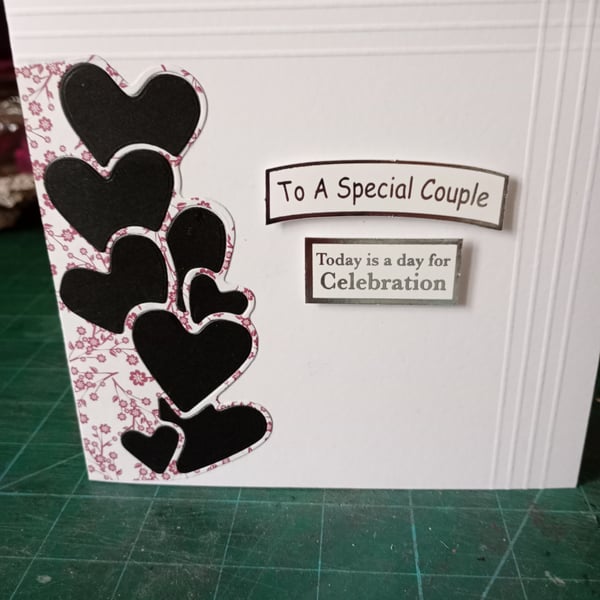 Romantic hearts anniversary card