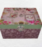 Decorated Wooden Box 16cm: Vintage design