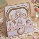 Luxury Stepper Card for Someone Special. Floral Fairy Keepsake Card