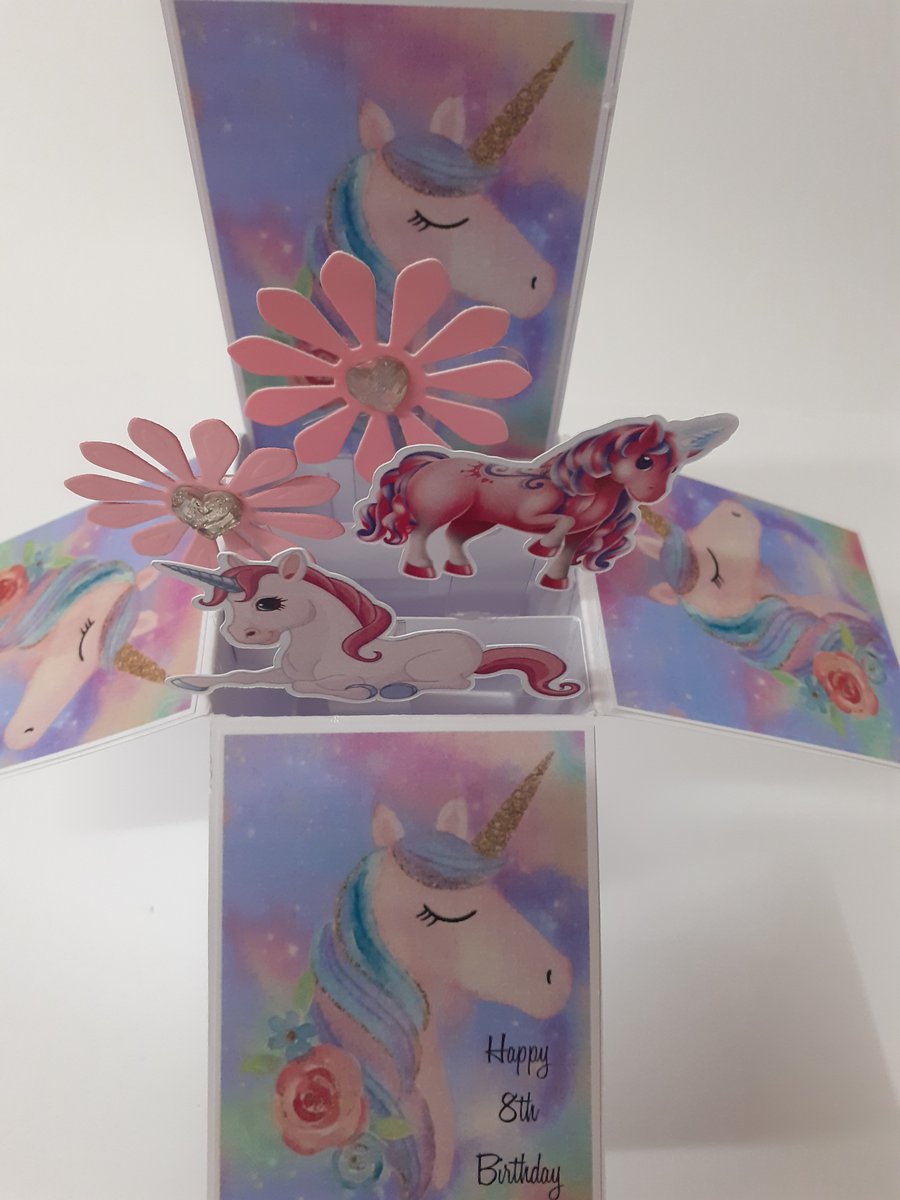 Girls 8th Birthday Card