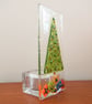Handmade Fused Glass 'Christmas Tree' T Light Holder - Image 3
