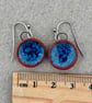 Handmade Ceramic Drop Earrings: Dark Blue Glazed Clay, Hypoallergenic - Image 8