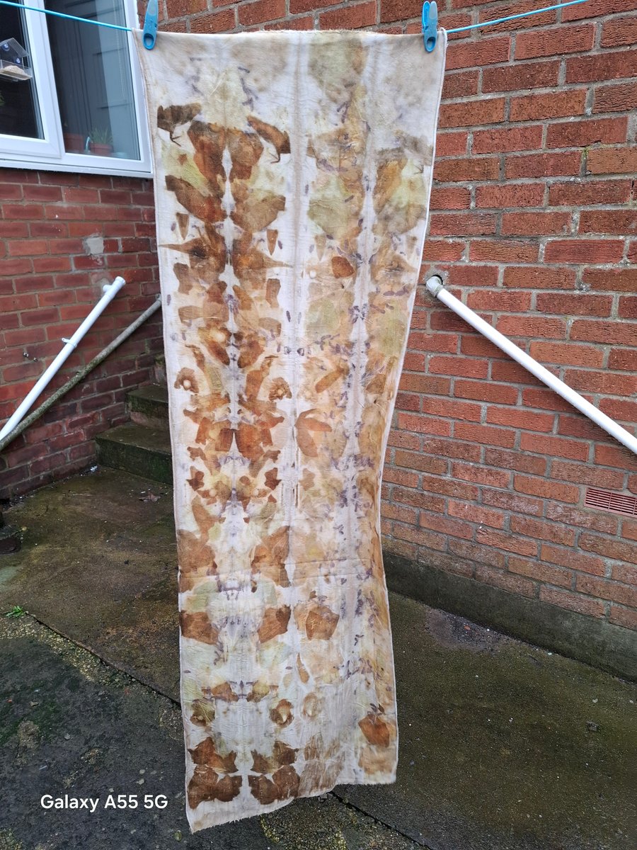 eco print pure wool scarf