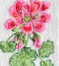 Hand Felted Geranium Textile Artwork  - Image 1