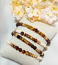 Coconut Shell Bead & Tigers Eye Bracelets