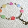 Sale! 50% off! Multi-coloured Pretty Flower Bracelet