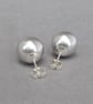 Chunky Silver Pearl Jewellery Set - Single Strand Light Grey Wedding Jewellery - Image 4