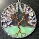 Opalite tree of life suncatcher
