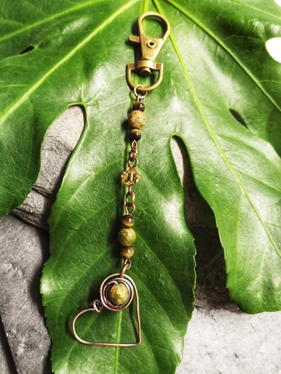 Heart Keyring bag charm
