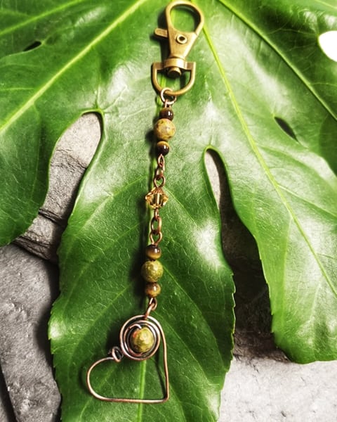 Heart Keyring bag charm