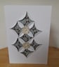 BLANK HANDMADE ORIGAMI PATTERNED CARD. - Image 1