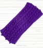 Crochet headband, ear warmer. Ladies purple twist ear warmer. Purple headband. - Image 8