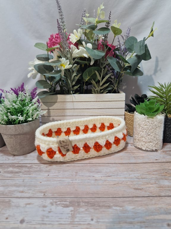 Glasses or trinket basket, hand crocheted 
