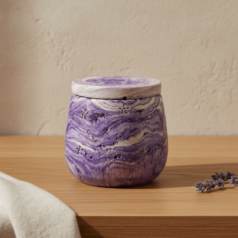 Purple Marbled Jewellery Box Star and Constellation Detail