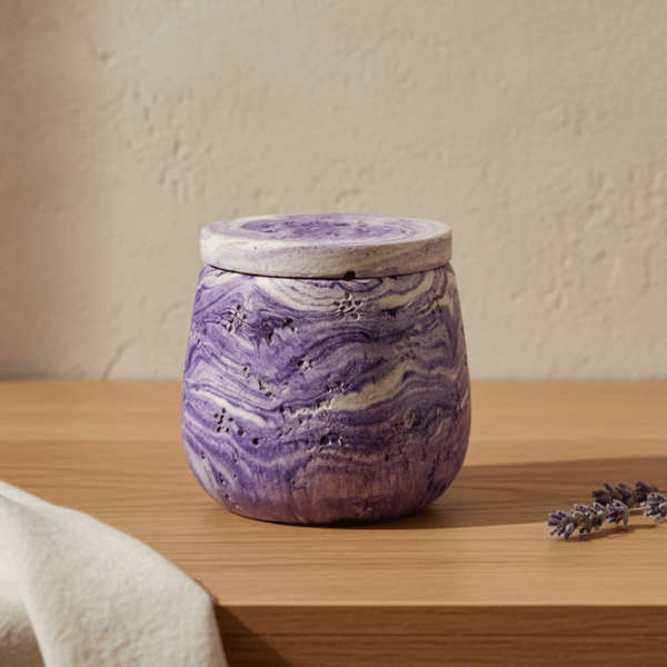 Purple Marbled Jewellery Box Star and Constellation Detail