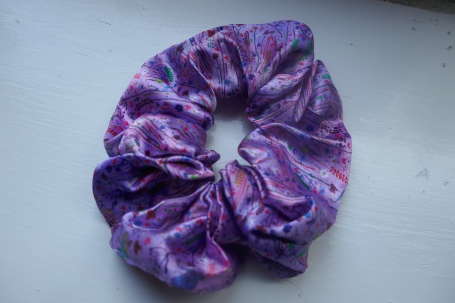 Colourful Floral   Scrunchy from my artwork design