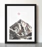 Mount K2 A3 illustration art Print (11.69 in x 16.54 in) - Image 2