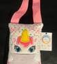 Embroidered unicorn Tooth fairy Pillow,  - Image 1