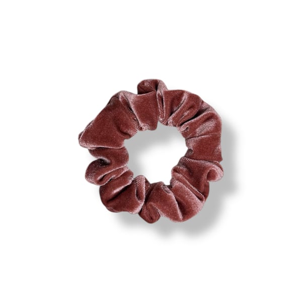 Rose Pink Velvet Scrunchie - Regular