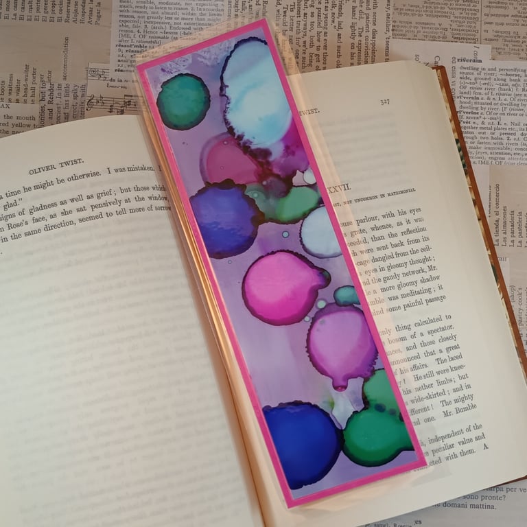 Alcohol inks bookmark