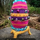 Beaded needle felt Fabergé style egg