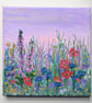 Small Original Wildflower Meadow Painting - Hand Painted Acrylic Floral Art