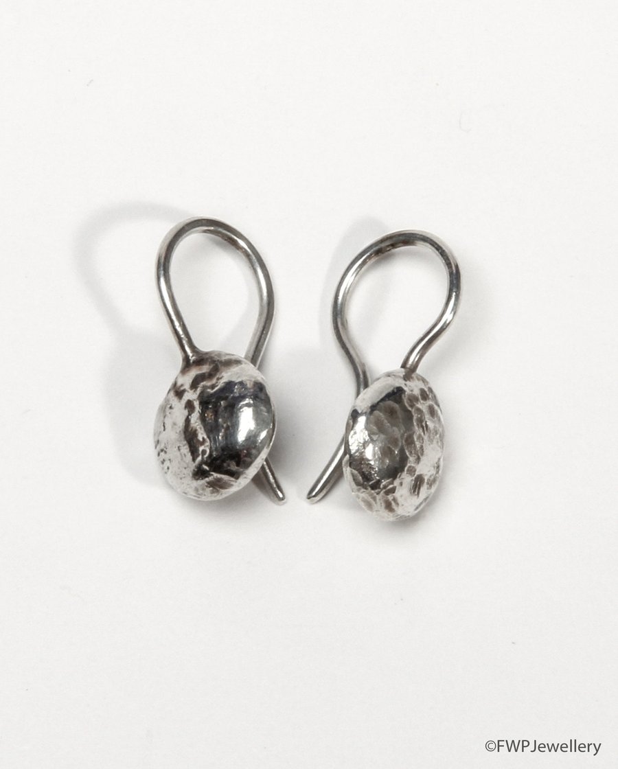 Silver Nugget Earrings