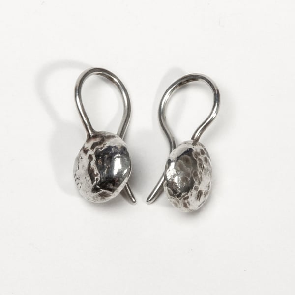 Silver Nugget Earrings