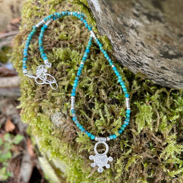 Sterling silver and turquoise Necklace
