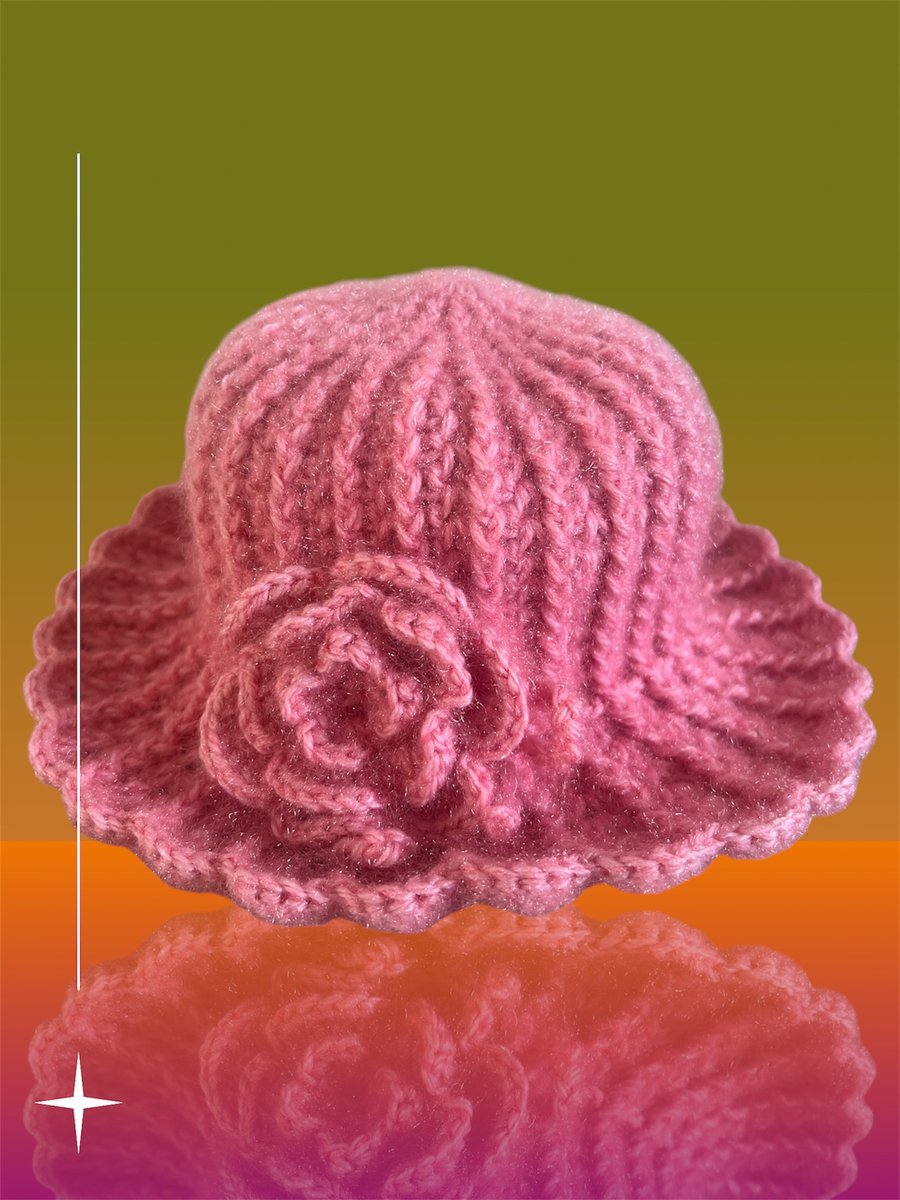 Beautiful flower crochet hat