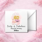  Personalised 60th Birthday card