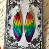 Rainbow Fairy Wing Sterling Silver Earrings