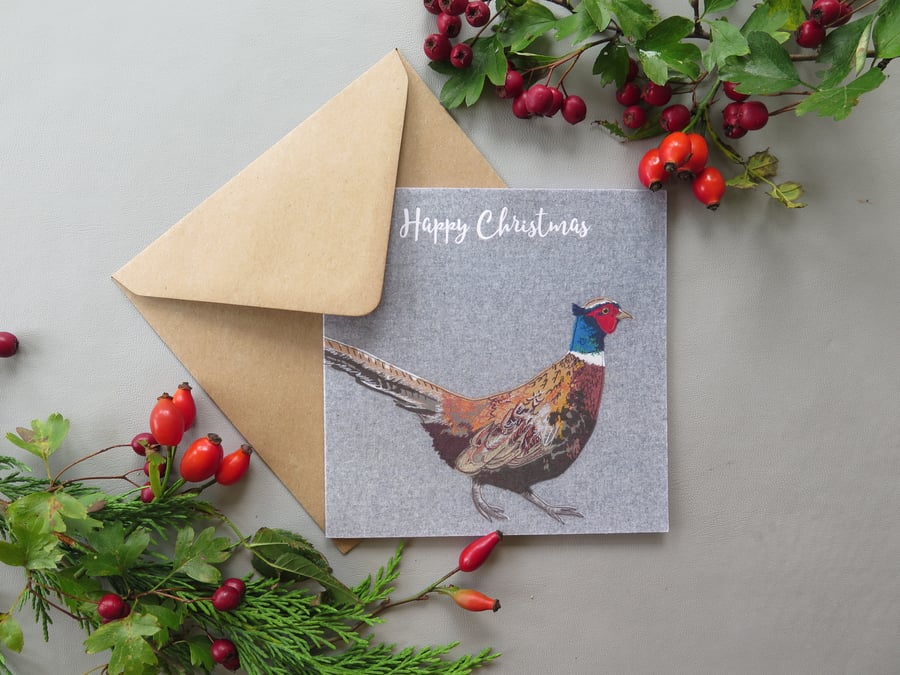 Pheasant Christmas card