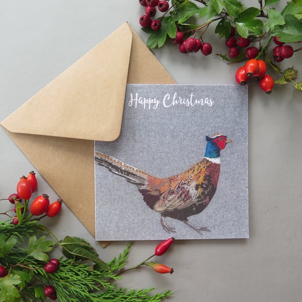 Pheasant Christmas card