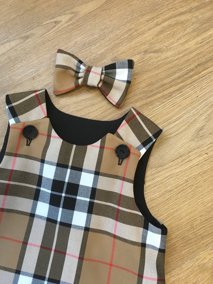 Thompson Tartan Pinafore Dress and Hair Bow