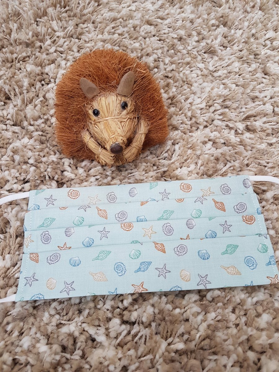 Small Adult or Teenager face covering – Sea shell print