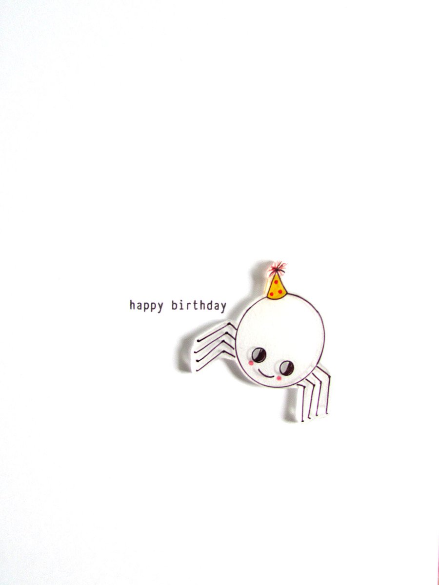 happy birthday - simon spider - handmade card