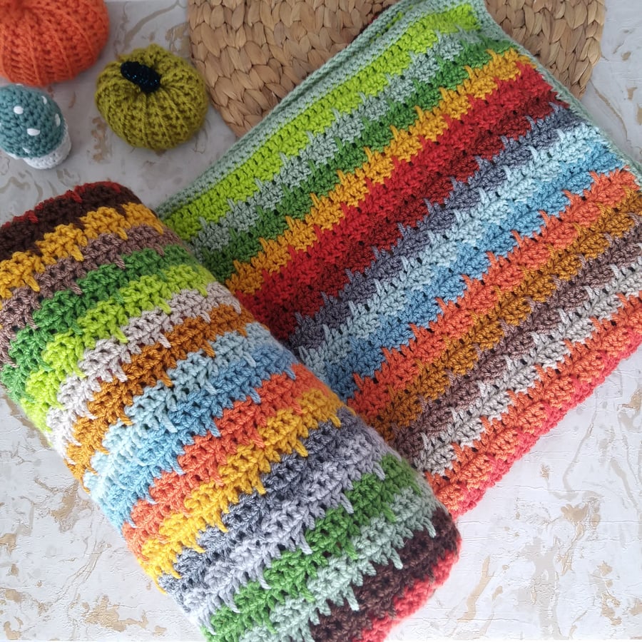Sale Woodland Walks Crochet Blanket or Throw 