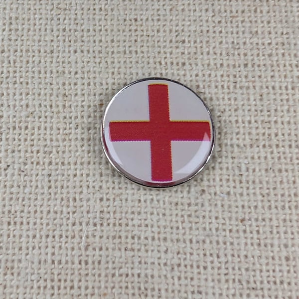 England Flag Pin - Large Resin Topped Pin Badge - English Flag Badge