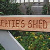 Rustic  Sign, Personalised  Outdoor Oak Plaque, Gate Sign, Garden 