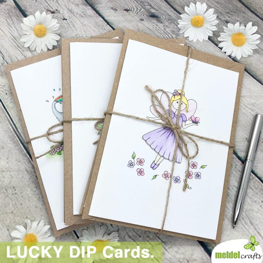 A6 Cards - Bundle of 3 LUCKY DIP Any Occasion Cards