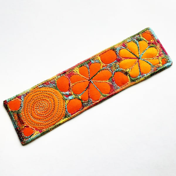 Bookmarks - Textile with Machine Embroidery Bookmark