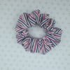 Hair Scrunchie, striped cotton, large
