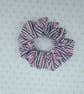 Hair Scrunchie, striped cotton, large