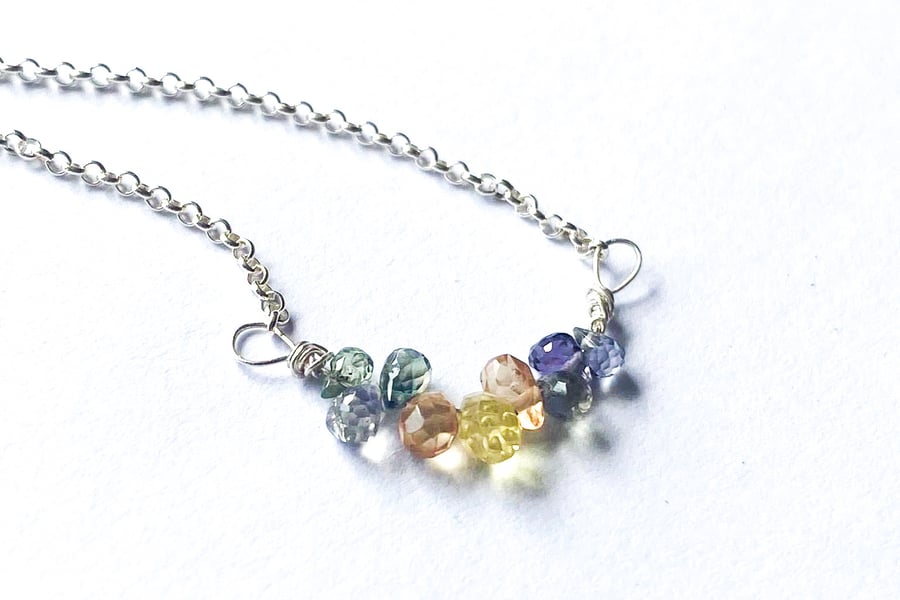 Songea Sapphire Sterling Silver Necklace 