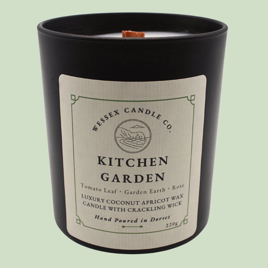 Tomato Leaf Candle - Kitchen Garden - Wooden Wick