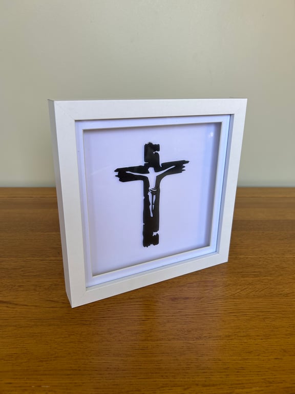 Religious Cross - Wood Silhouette Framed Art Pop Toy Films Home