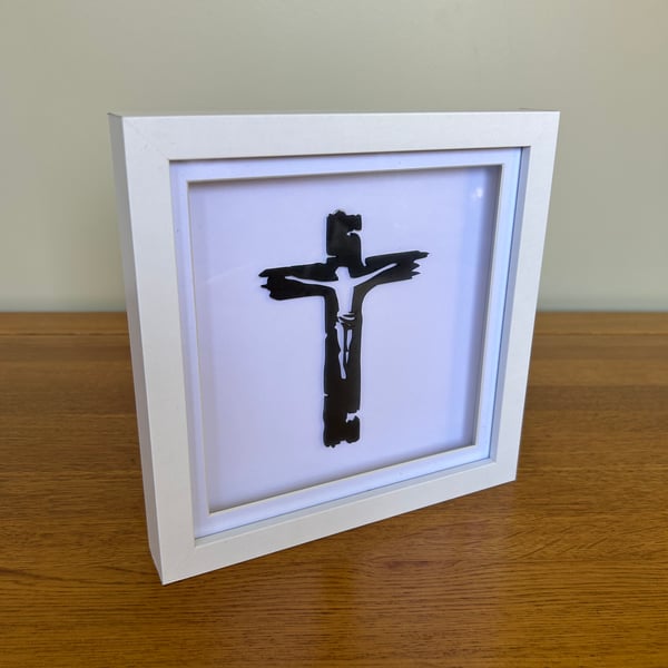 Religious Cross - Wood Silhouette Framed Art Pop Toy Films Home