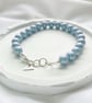 Sterling Silver Single Shimmering Pearl Bracelet 