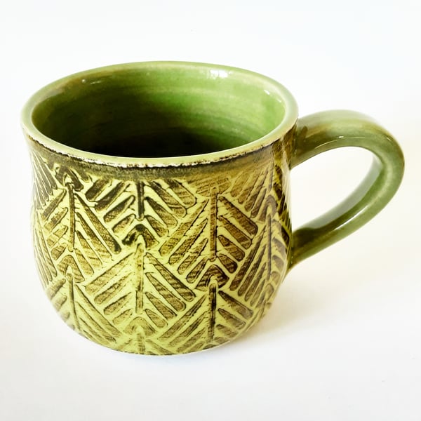 Mugs - Green Ceramic Mug 